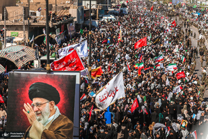 تشییع پیکر مطهر رهبر شهید در نجف اشرف