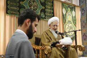 عمامه گذاری طلاب توسط مراجع عظام تقلید در روز میلاد امام علی (ع)‎