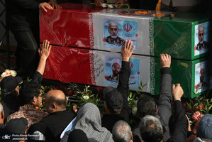 مراسم تشییع شهدای جنگ تحمیلی رژیم صهیونیستی در تهران-1