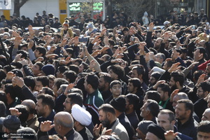 دسته عزاداری روز شهادت حضرت زهرا (س) با حضور آیت الله العظمی وحید خراسانی