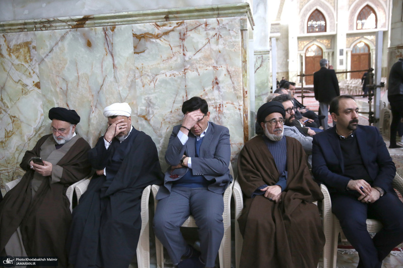 مراسم بیست‌و‌نهمین سالگرد ارتحال حاج سید احمد خمینی و بزرگداشت آیت‌الله بجنوردی در حرم امام