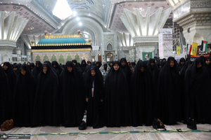 مراسم عزاداری شب شهادت حضرت زهرا(س) در حرم امام خمینی(ره) برگزار شد