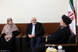 دیدار دکتر ظریف  معاون راهبردی رئیس جمهور و جمعی از مدیران با سید حسن خمینی