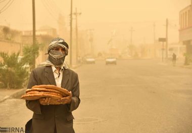 وقوع گردوغبار در هفت شهر خوزستان