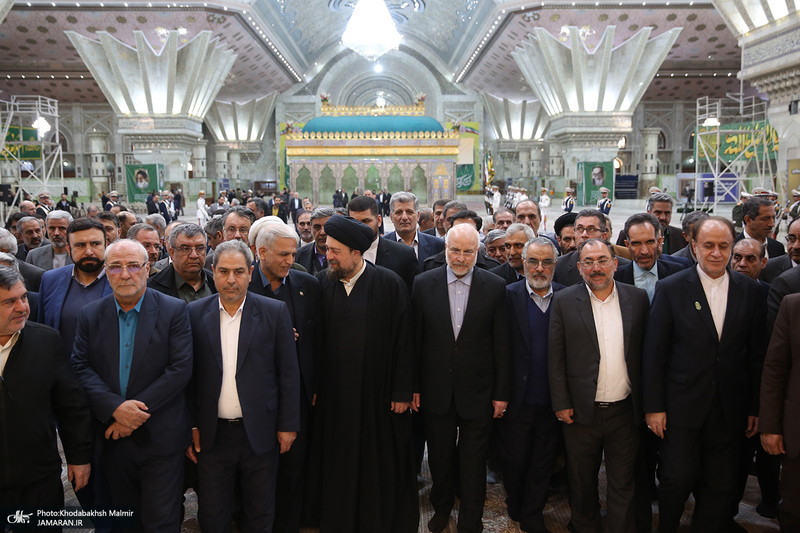 مراسم تجدید میثاق رئیس و نمایندگان مجلس شورای اسلامی با آرمان های امام خمینی (س)