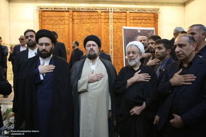 مراسم تشییع نوه حجت الاسلام والمسلمین علیخانی در حرم مطهر امام خمینی (س)