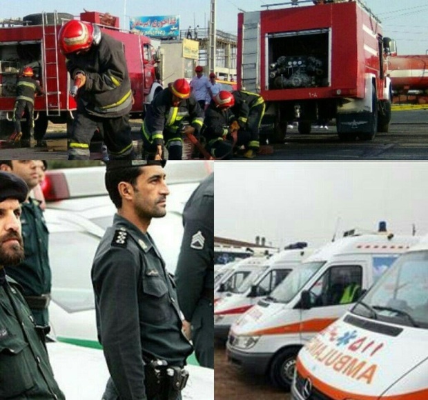 هم افزایی نیروهای انتظامی و امدادی تبریز در چهارشنبه آخر سال