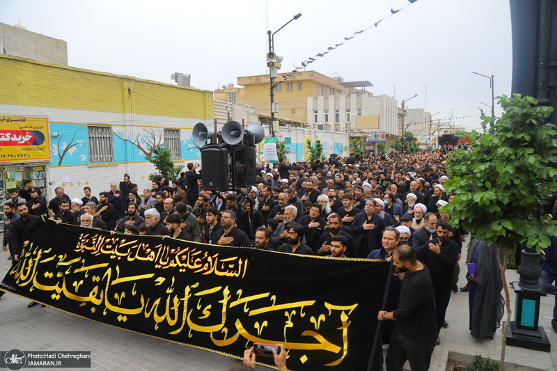 دسته عزاداری شهادت حضرت علی (ع) با حضور آیت‌الله العظمی وحید خراسانی