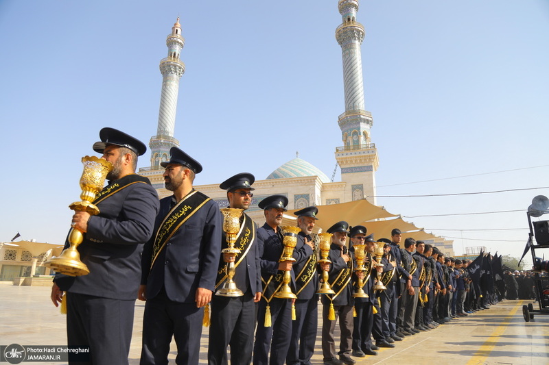 دسته عزاداری خادمین حرم مطهر حضرت معصومه (س) در سالروز شهادت امام رضا (ع)