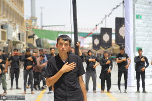 حضور دسته های عزاداری در حرم حضرت معصومه (س)