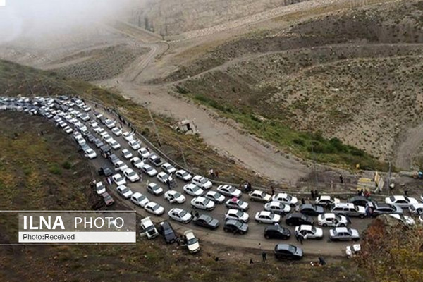 ترافیک سنگین در محور کندوان   اعمال محدودیت تردد خودروها در جاده‌های استان