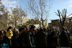 مراسم تشییع و خاکسپاری پیکر مطهر شهید گمنام در حوزه علمیه معیر 