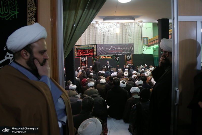 عزاداری در بیوت مراجع عظام تقلید و علما در سالروز شهادت حضرت فاطمه(س)