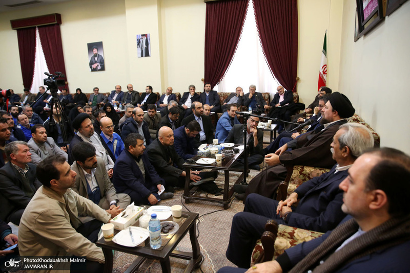 دیدار وزیر ، معاونان و کارکنان وزارت صمت با سید حسن خمینی