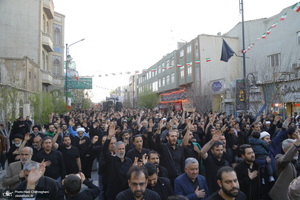 دسته عزاداری شهادت حضرت علی (ع) با حضور آیت‌الله العظمی وحید خراسانی