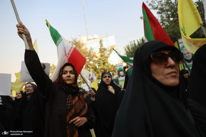 اجتماع دختران انقلاب در حمایت از جبهه مقاومت