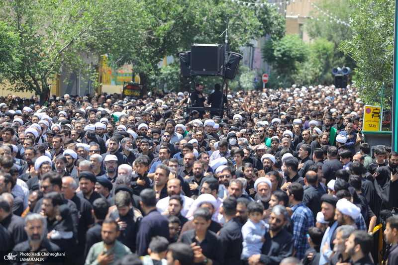 دسته عزاداری روز شهادت امام صادق (ع) با حضور آیت الله العظمی وحید خراسانی
