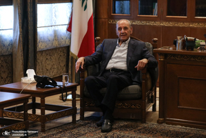 دیدار علی لاریجانی با رییس مجلس لبنان