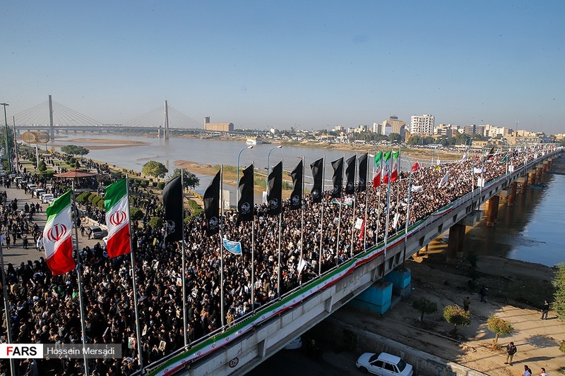 تشییع باشکوه پیکر مطهر شهید حاج قاسم سلیمانی در اهواز