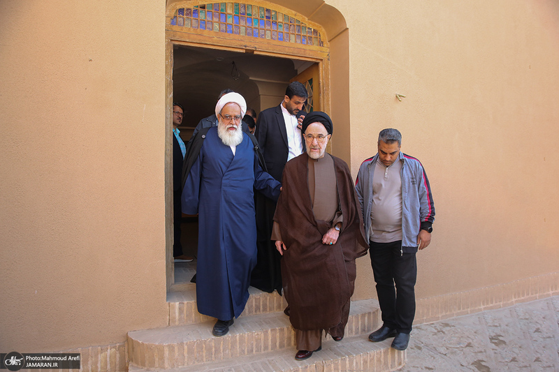 بازدید سید محمد خاتمی از باغ دولت آباد یزد