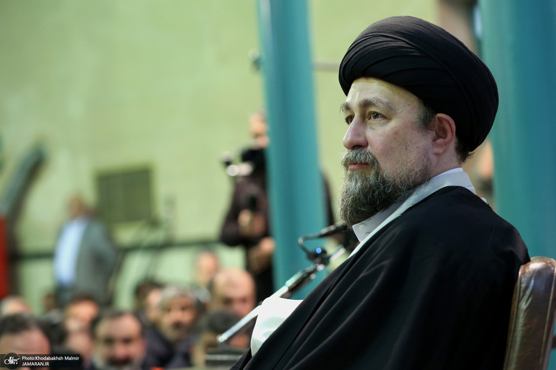 دیدار وزیر و جمعی از کارکنان وزارت راه و شهرسازی با سید حسن خمینی