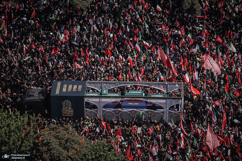 تصاویر هوایی از مراسم تشییع پیکر مطهر رهبر شهید انقلاب در تهران