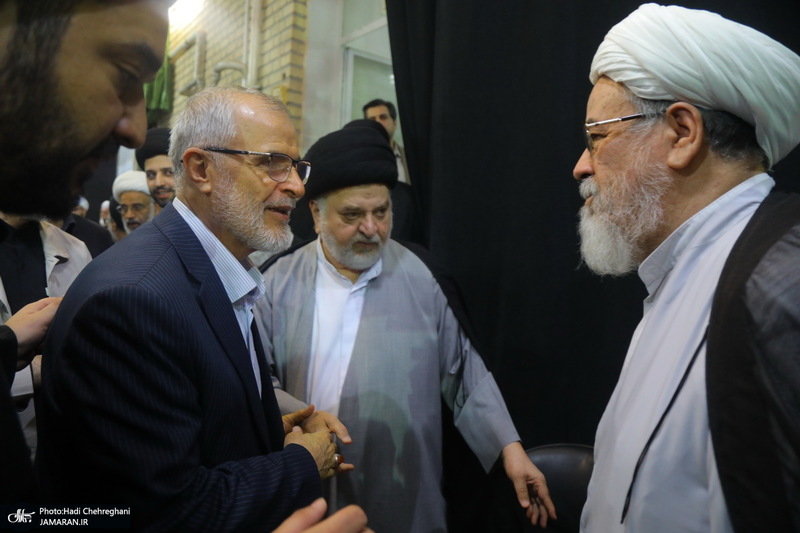 مراسم چهلمین روز تدفین رهبر شهید در دفتر آیت الله العظمی سیستانی در قم