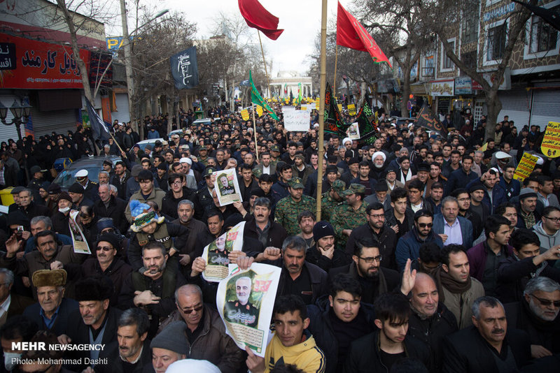 راهپیمایی مردم سراسر کشور در محکومیت ترور سردار قاسم سلیمانی 