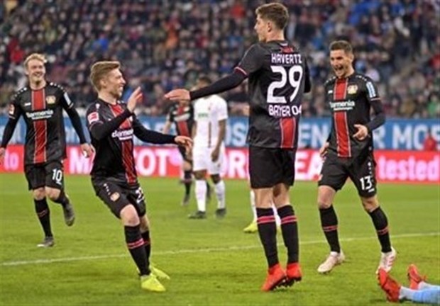 برد پر گل بایرلورکوزن مقابل آگزبورگ
