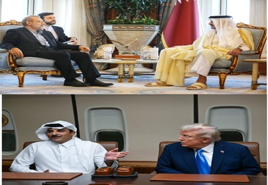 تماس تلفنی امیر قطر با ترامپ همزمان با سفر علی لاریجانی به دوحه