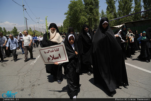 راهپیمایی اعتراض آمیز علیه جنایات در مسجد الاقصی و میانمار 