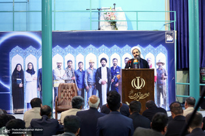 مراسم تجدید بیعت جهادگران با رهبر انقلاب در حسینیه جماران