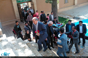 حضور رئیس فدراسیون فوتبال در  بیت و زادگاه حضرت امام(س) در خمین