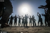 پیاده‌روی زائران اربعین از راس البیشه به مقصد کربلا (9)