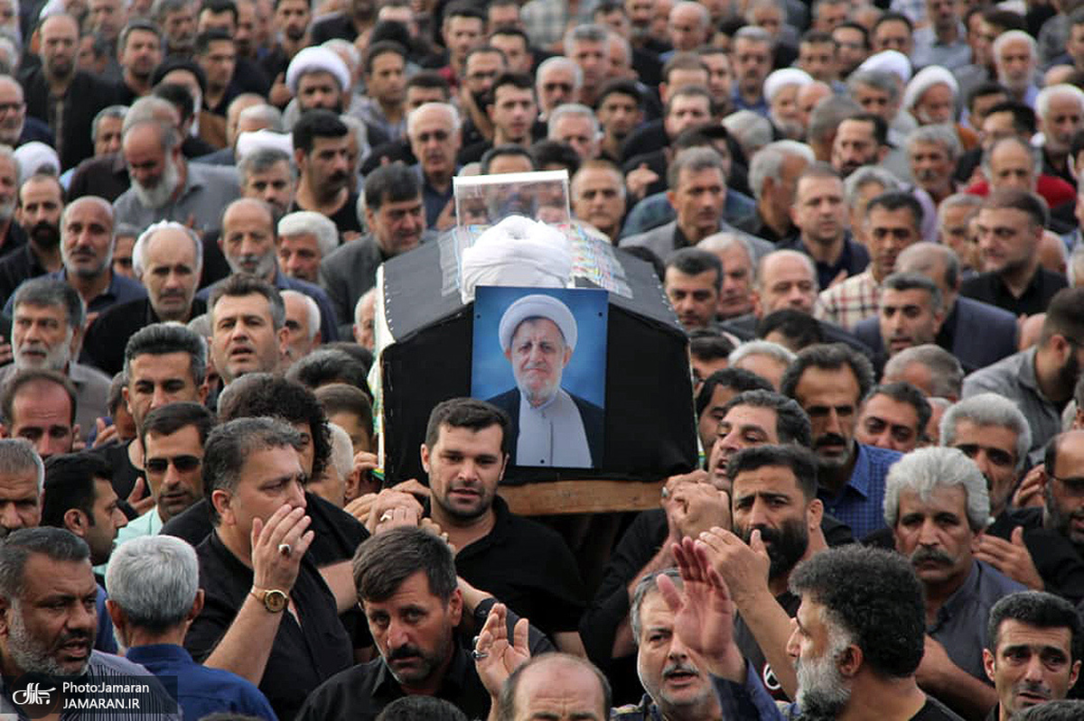 مراسم خاکسپاری حجت الاسلام والمسلمین علی اصغر رحمانی خلیلی در بهشهر
