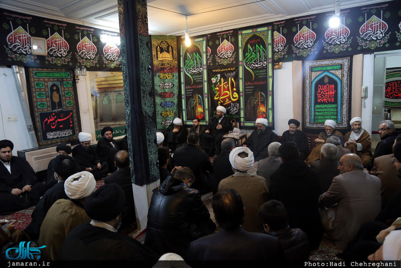 مراسم عزادارى شهادت حضرت فاطمه زهرا(س) در بيت آيت الله دوستى زنجانى