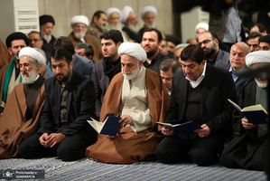 مراسم ترحیم و بزرگداشت آیت‌الله هاشمی شاهرودی(ره) با حضور رهبر معظم انقلاب