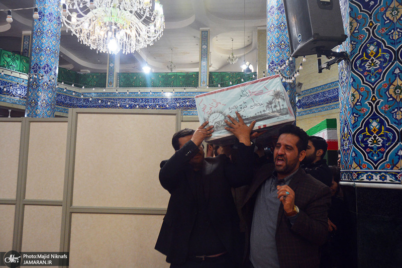 مراسم تشییع و تدفین 2 شهید گمنام در دانشگاه آزاد تهران جنوب