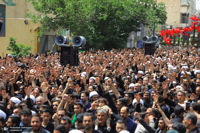 دسته عزای شهادت امام صادق(ع) با حضور آیت الله العظمی وحید خراسانی