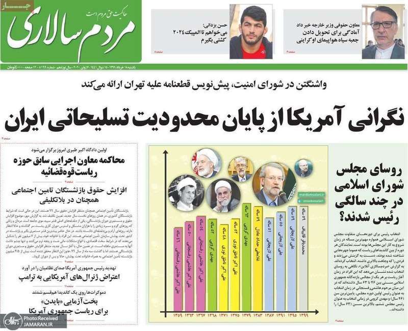 گزیده روزنامه های 18 خرداد 1399