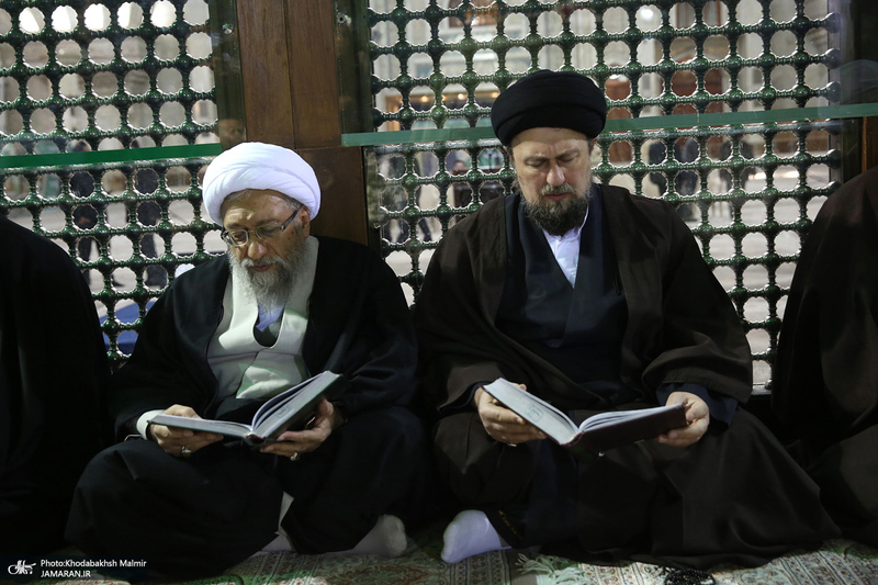 تجدید میثاق رئیس و جمعی از اعضای مجمع تشخیص مصلحت نظام با آرمان‌های امام خمینی (س)-2