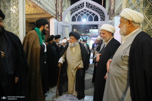 مراسم چهلمین روز درگذشت مرحوم آیت الله سید هادی سیستانی در قم‎