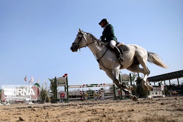 مسابقه پرش با اسب در یزد برگزار شد