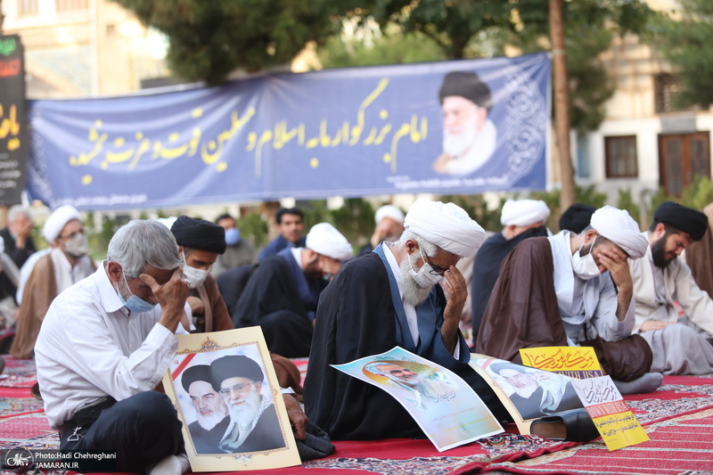 مراسم بزرگداشت حضرت امام خمینی(س) در مدرسه فیضیه قم