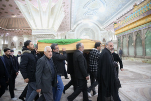 مراسم تشییع حجت الاسلام حاج شیخ مصطفی قنبرپور در حرم امام خمینی (س)