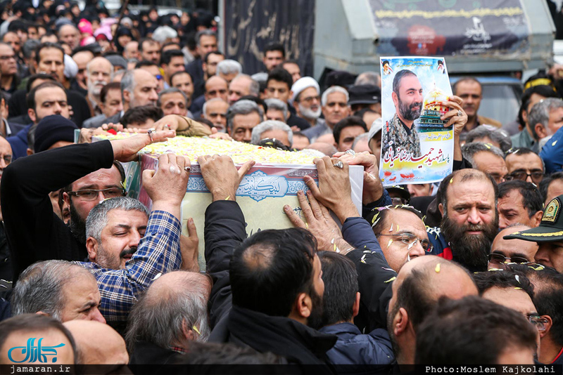 مراسم وداع و تشییع پیکر شهید مدافع حرم حمیدرضا ضیائی