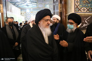 حضور مراجع و علما در مسجد امام حسن عسکری(ع) در پی ارتحال آیت الله العظمی صافی(ره)