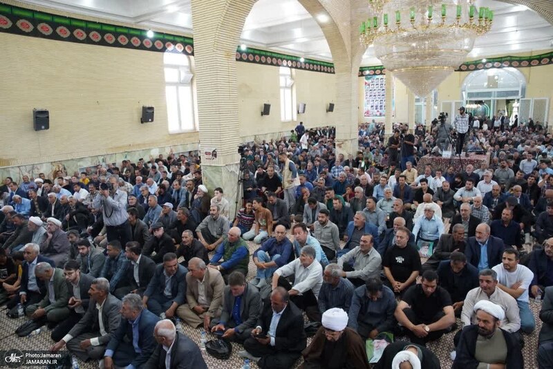 مراسم سی و هفتمین سالگرد بزرگداشت امام خمینی (س) در روستای خیارج استان قزوين