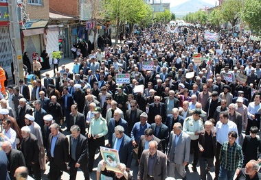 مردم خلخال ندای آزادی قدس  را سردادند