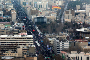 تصاویر هوایی راهپیمایی مردم تهران